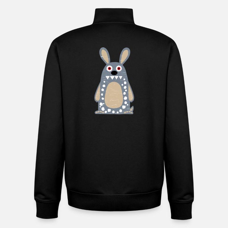 Crazy Rabbit - Unisex Organic Zip Sweatshirt von Stanley/Stella - Schwarz