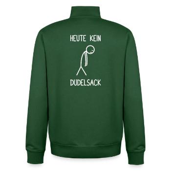 Pas de cornemuse aujourd’hui - Sweat zippé unisexe en coton bio Stanley/Stella - vert bouteille - Dos - AI Model Male 185 dark (185cm)