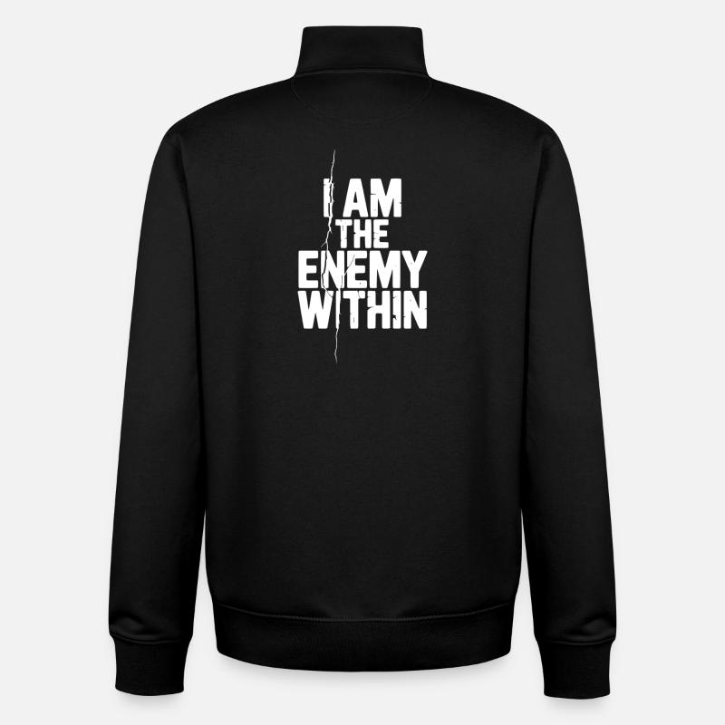 I Am The Enemy Within - Unisex Organic Zip Sweatshirt by Stanley/Stella - black