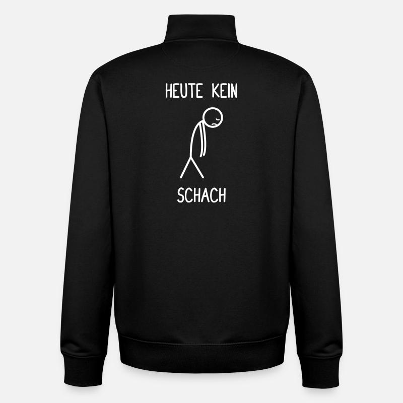 Pas de joueur d’échecs aujourd’hui - Sweat zippé unisexe en coton bio Stanley/Stella - noir