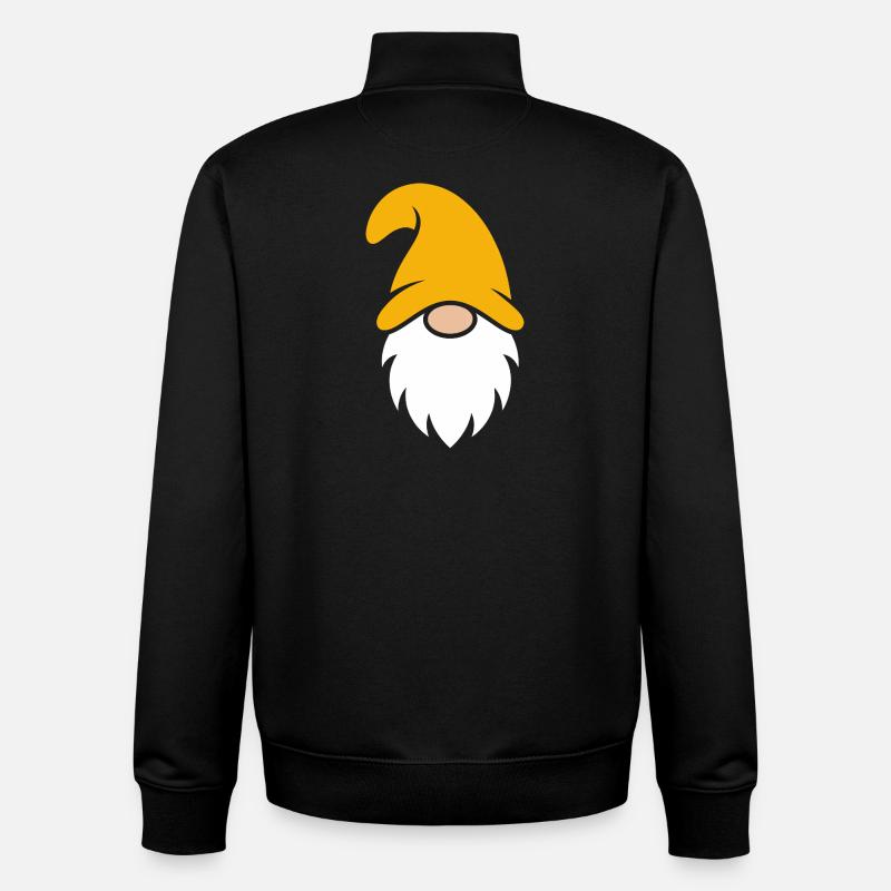 Orange Hut Gnom Illustration - Unisex Organic Zip Sweatshirt von Stanley/Stella - Schwarz