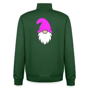 Magenta Hut Zwerg - Unisex Organic Zip Sweatshirt von Stanley/Stella - Flaschengrün - Hinten - AI Model Male 185 dark (185cm)