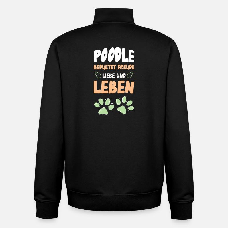 Pudel - Unisex Organic Zip Sweatshirt von Stanley/Stella - Schwarz