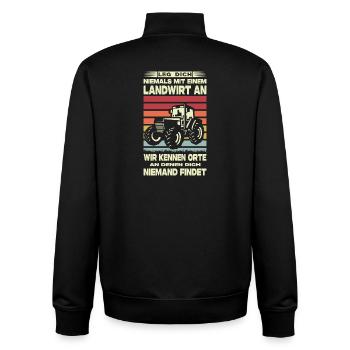 Landwirt Geschenke Landwirtschaft Traktor Bauer - Unisex Organic Zip Sweatshirt von Stanley/Stella - Schwarz - Hinten - AI Model Male 185 light (185cm)