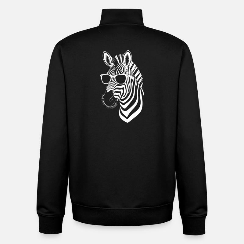 Zebra Saying Funny Zebra Gift - Unisex Organic Zip Sweatshirt by Stanley/Stella - black