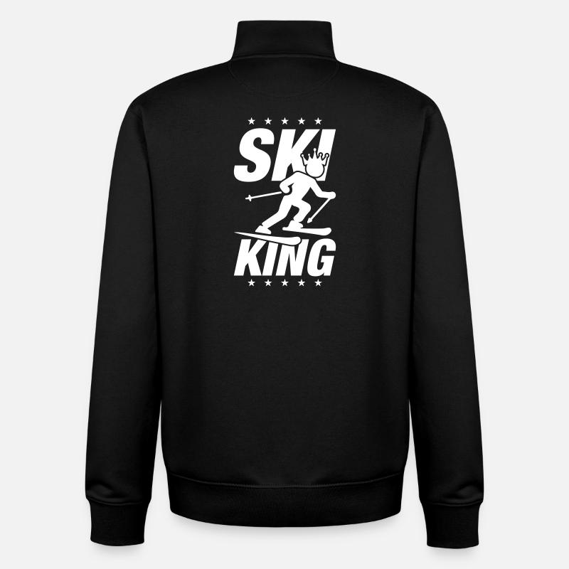 Ski King - Unisex Organic Zip Sweatshirt von Stanley/Stella - Schwarz