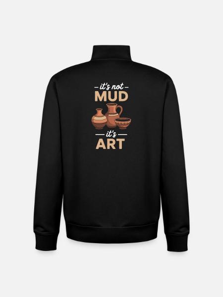 Pottery Pottery Studio Pottery Love - Unisex Organic Zip Sweatshirt by Stanley/Stella - black
