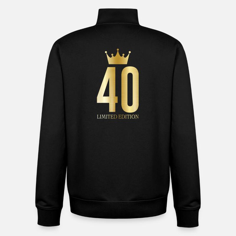 40e anniversaire Édition Limitée Crown - Sweat zippé unisexe en coton bio Stanley/Stella - noir
