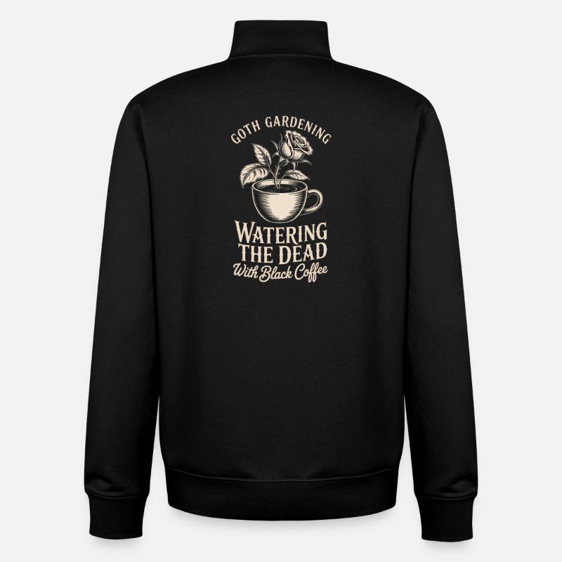 Goth Garden: Den toten Kaffee gießen - Unisex Organic Zip Sweatshirt von Stanley/Stella - Schwarz