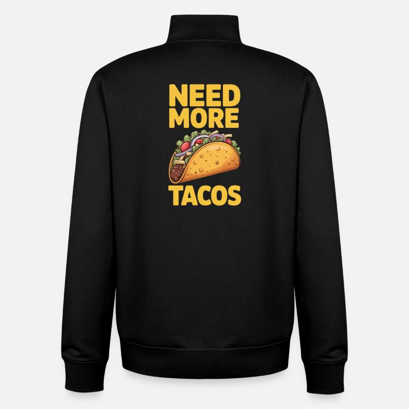 Taco Mexican Tacos Gift - Unisex Organic Zip Sweatshirt by Stanley/Stella - black