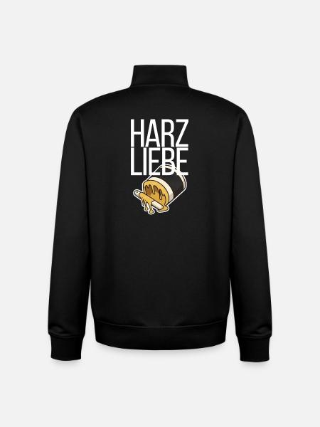 Harzliebe Handball Design - Unisex Organic Zip Sweatshirt von Stanley/Stella - Schwarz