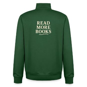 Lire Plus de Livres - Sweat zippé unisexe en coton bio Stanley/Stella - vert bouteille - Dos - AI Model Male 185 dark (185cm)