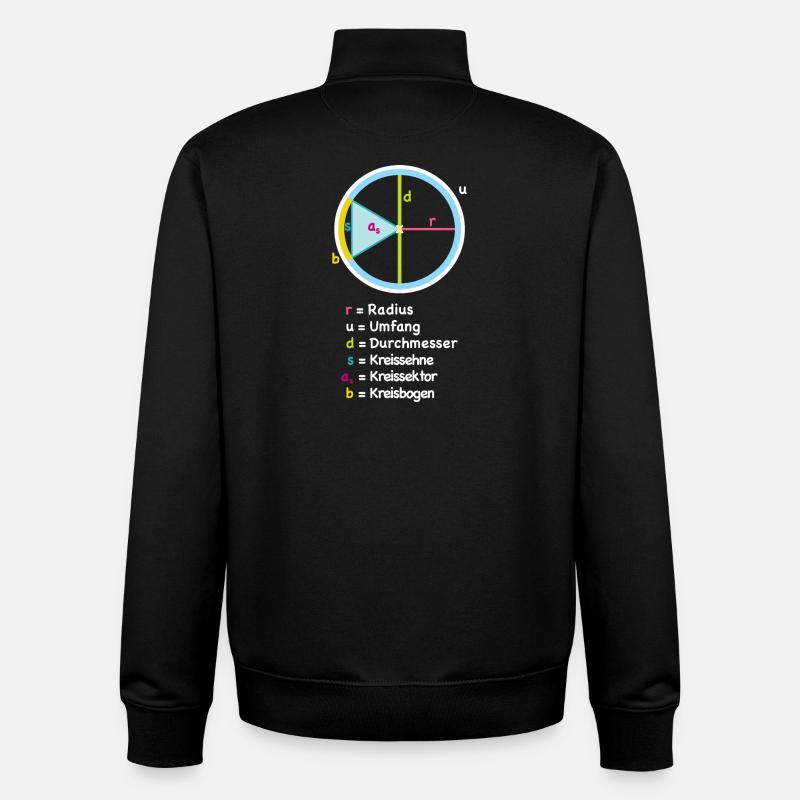 Kreis Radius Diagramm Kunst - Unisex Organic Zip Sweatshirt von Stanley/Stella - Schwarz