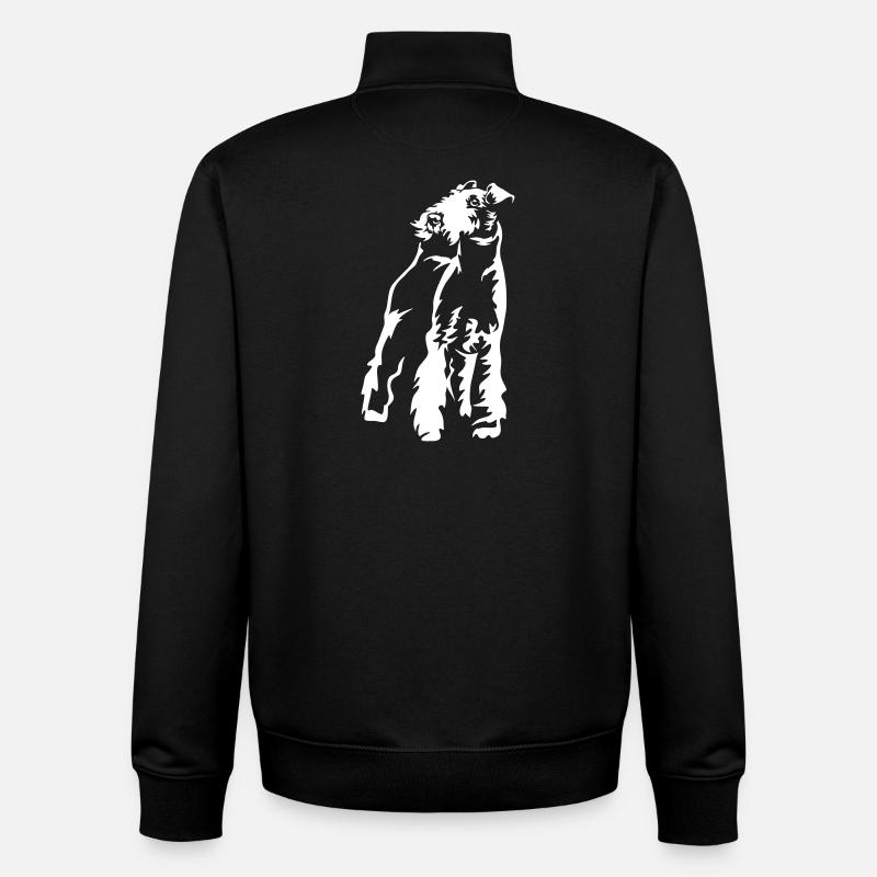Foxterrier « Black Edition » - Sweat zippé unisexe en coton bio Stanley/Stella - noir