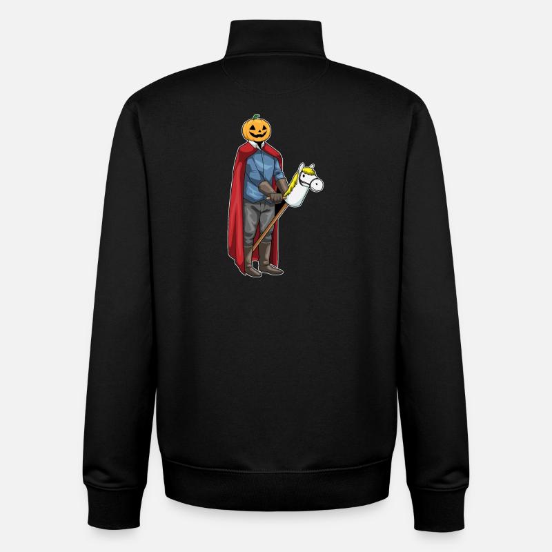 Jack O'Lantern Halloween Steckenpferd - Unisex Organic Zip Sweatshirt von Stanley/Stella - Schwarz