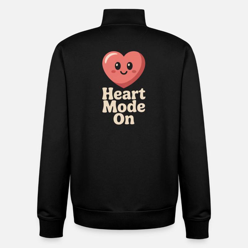 Heart Mode ON – Süßes Herz - Unisex Organic Zip Sweatshirt von Stanley/Stella - Schwarz
