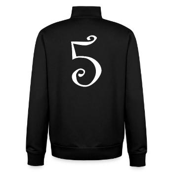 5. ANNIVERSARY. 5 YEARS. 5th ANNIVERSARY - Unisex Organic Zip Sweatshirt by Stanley/Stella - black - Back - AI Model Male 185 light (185cm)