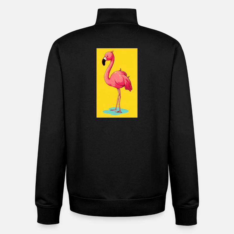 Flamingo - Unisex Organic Zip Sweatshirt von Stanley/Stella - Schwarz