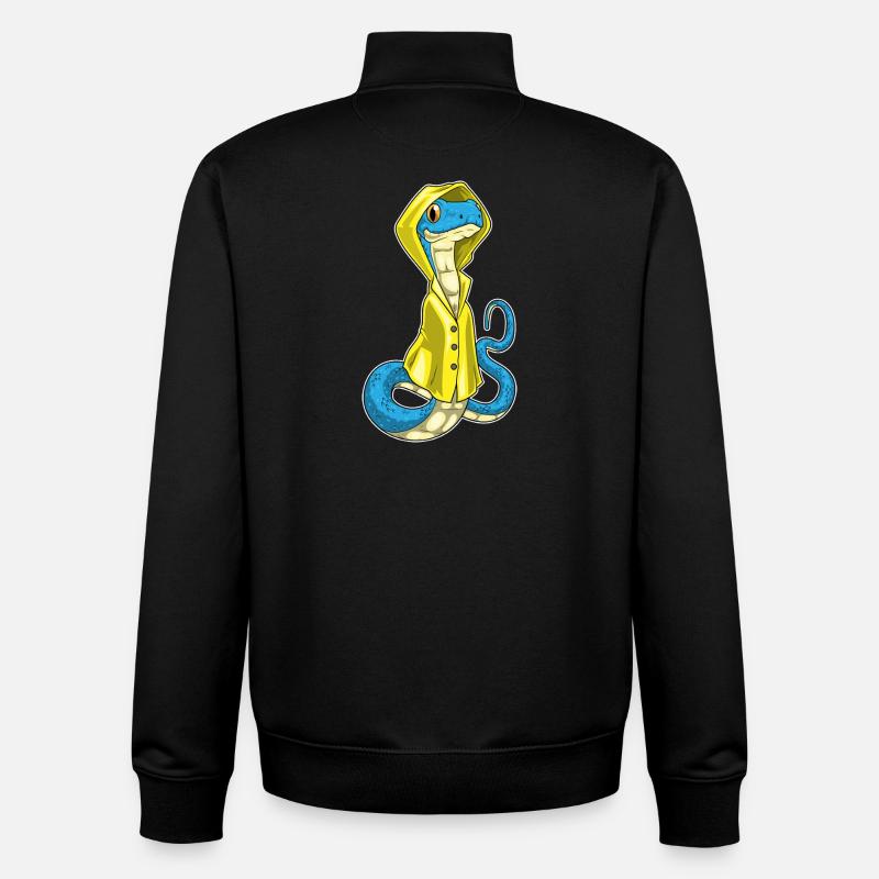Veste de pluie serpent - Sweat zippé unisexe en coton bio Stanley/Stella - noir