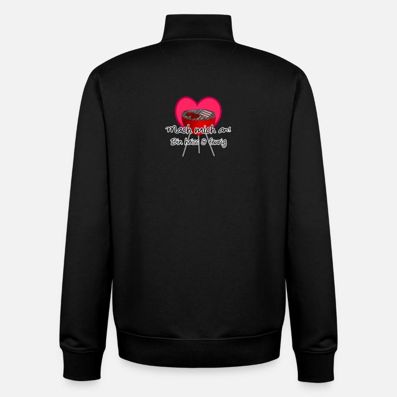 Grill - mach mich an! Geschenk - Unisex Organic Zip Sweatshirt von Stanley/Stella - Schwarz