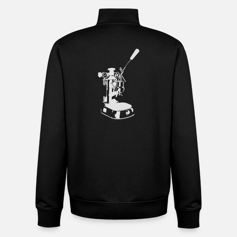 Machine solo - White - Unisex Organic Zip Sweatshirt by Stanley/Stella - black