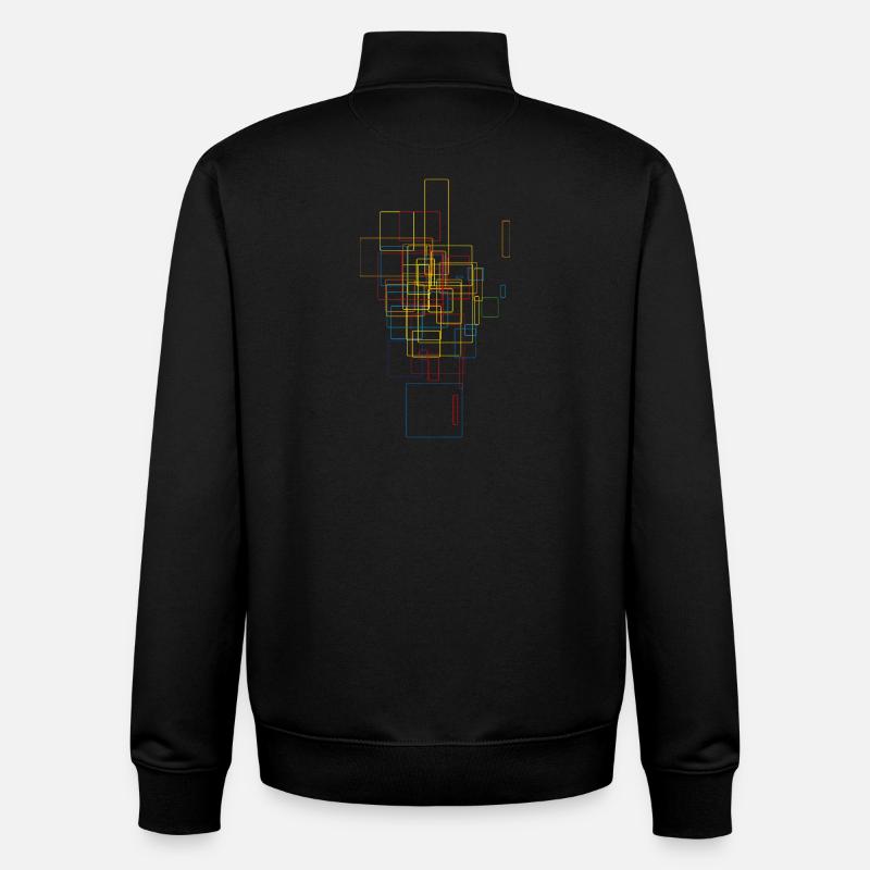 Sci-Fi pattern / abstract - Unisex Organic Zip Sweatshirt by Stanley/Stella - black