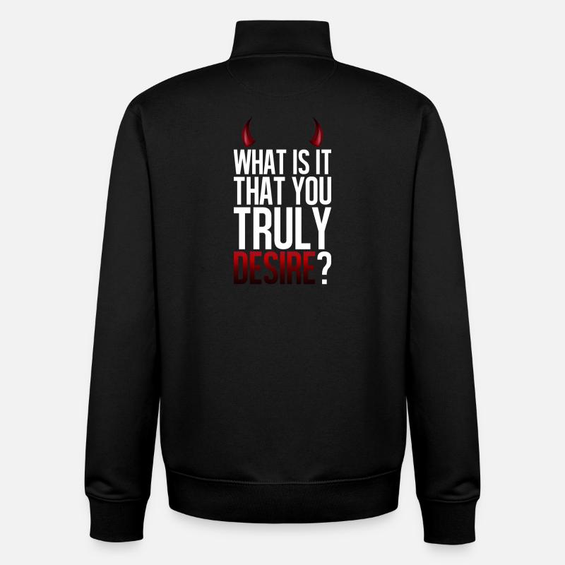 Truly Desire Frage-Tee - Unisex Organic Zip Sweatshirt von Stanley/Stella - Schwarz