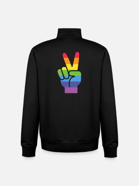 Pride Month LGBT - Victory! - Unisex Organic Zip Sweatshirt by Stanley/Stella - black