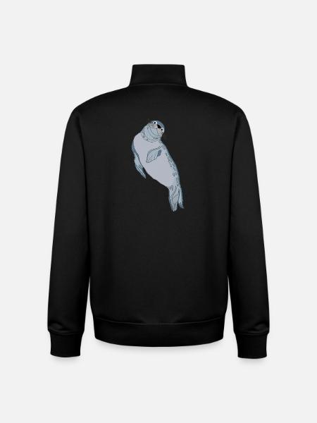 Robbe Seehund - Unisex Organic Zip Sweatshirt von Stanley/Stella - Schwarz