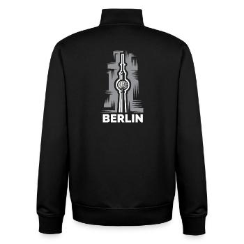 Berlin TV Tower - City Symbol as Logo - Unisex Organic Zip Sweatshirt by Stanley/Stella - black - Back - AI Model Male 185 light (185cm)