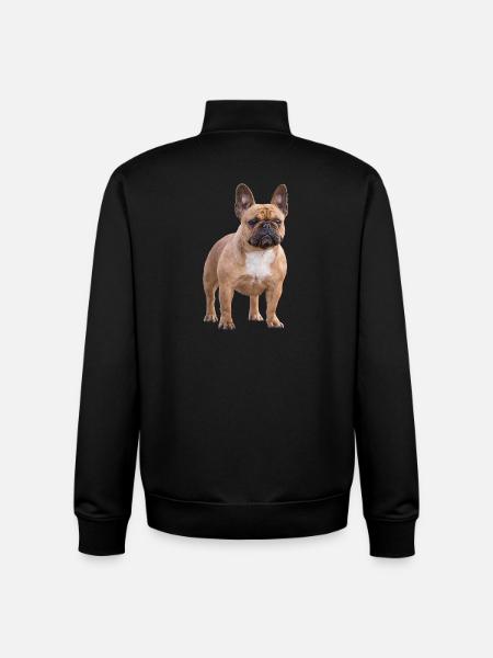 Bouledogue français - Sweat zippé unisexe en coton bio Stanley/Stella - noir
