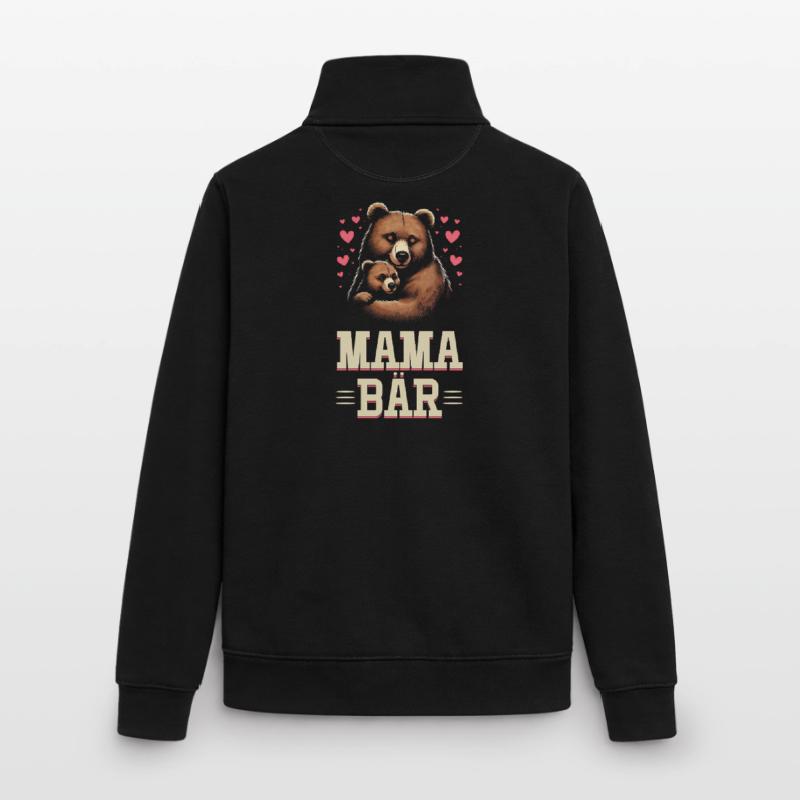 Mama Bär Muttertag Mutter Elternteil Mama Bear Unisex Organic Zip Sweatshirt von Stanley/Stella