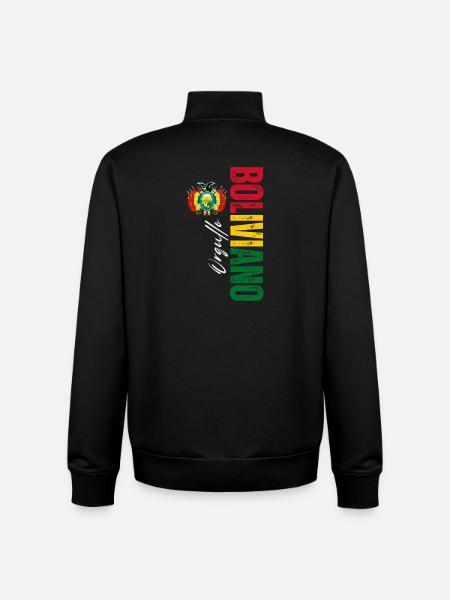 Bolivian pride, vertical design - Unisex Organic Zip Sweatshirt by Stanley/Stella - black