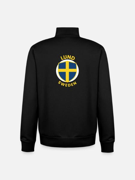 Lund Shield Schweden - Unisex Organic Zip Sweatshirt von Stanley/Stella - Schwarz