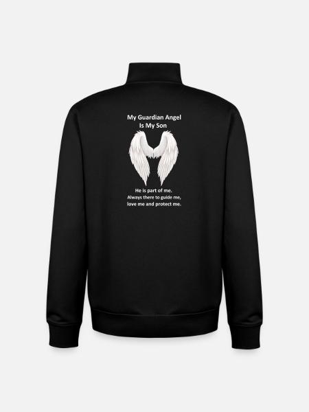 L’ange gardien est mon fils - Sweat zippé unisexe en coton bio Stanley/Stella - noir