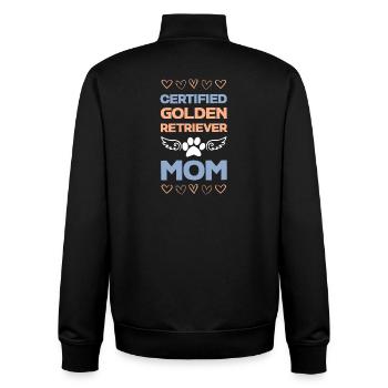 Certified Golden Retriever Mom - Unisex Organic Zip Sweatshirt by Stanley/Stella - black - Back - AI Model Male 185 light (185cm)