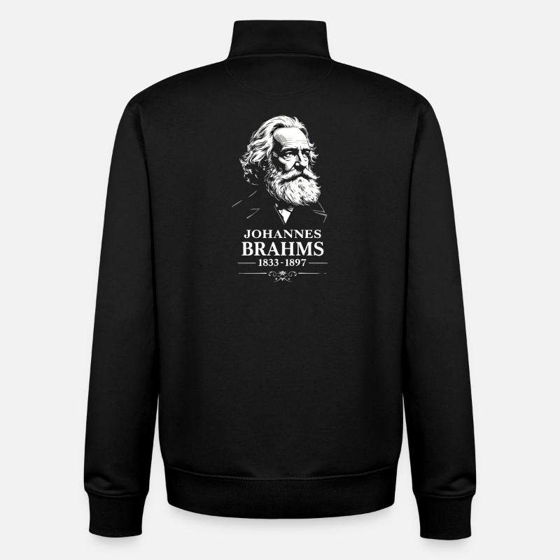 Johannes Brahms Komponist Dirigent Pianist - Unisex Organic Zip Sweatshirt von Stanley/Stella - Schwarz