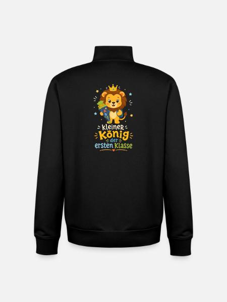 Kleiner König der ersten Klasse - Unisex Organic Zip Sweatshirt von Stanley/Stella - Schwarz