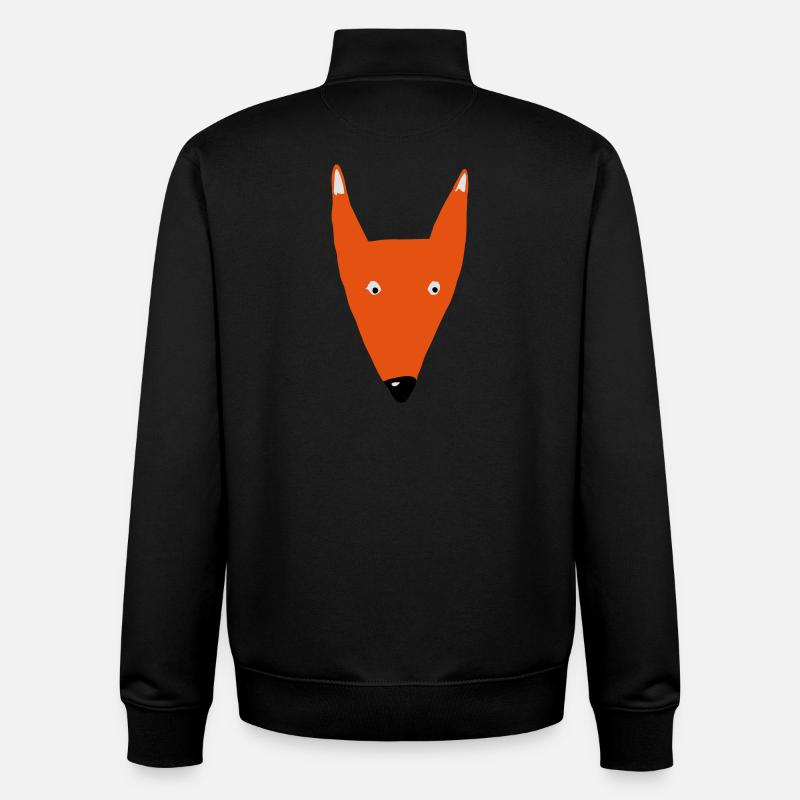 Fox Head Mam - Unisex Organic Zip Sweatshirt von Stanley/Stella - Schwarz