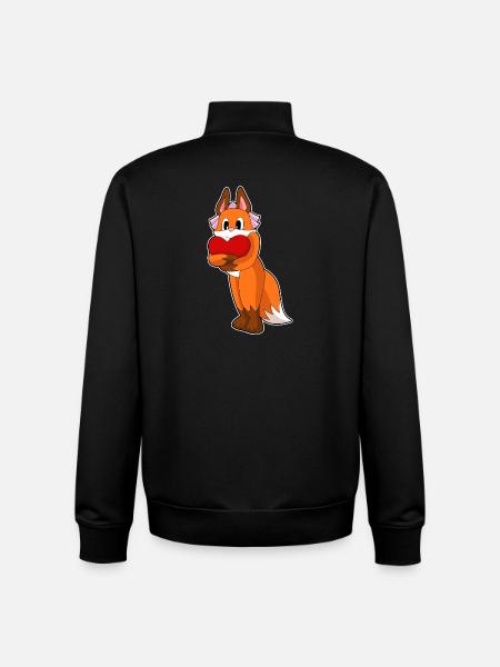 Fox Bride Heart Wedding - Unisex Organic Zip Sweatshirt by Stanley/Stella - black