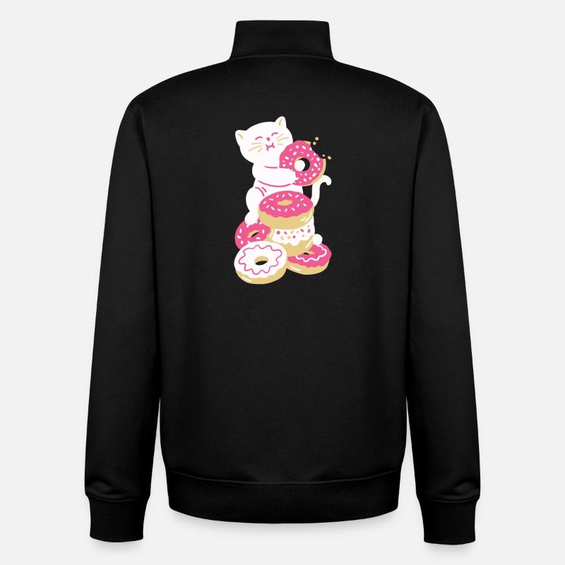 Donuts Katze Donut - Unisex Organic Zip Sweatshirt von Stanley/Stella - Schwarz