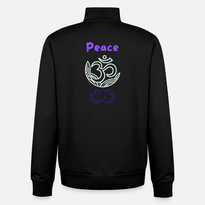 Peace - Unisex Organic Zip Sweatshirt von Stanley/Stella - Schwarz