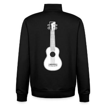 Ukulele Skizze - Unisex Organic Zip Sweatshirt von Stanley/Stella - Schwarz - Hinten - AI Model Male 185 light (185cm)