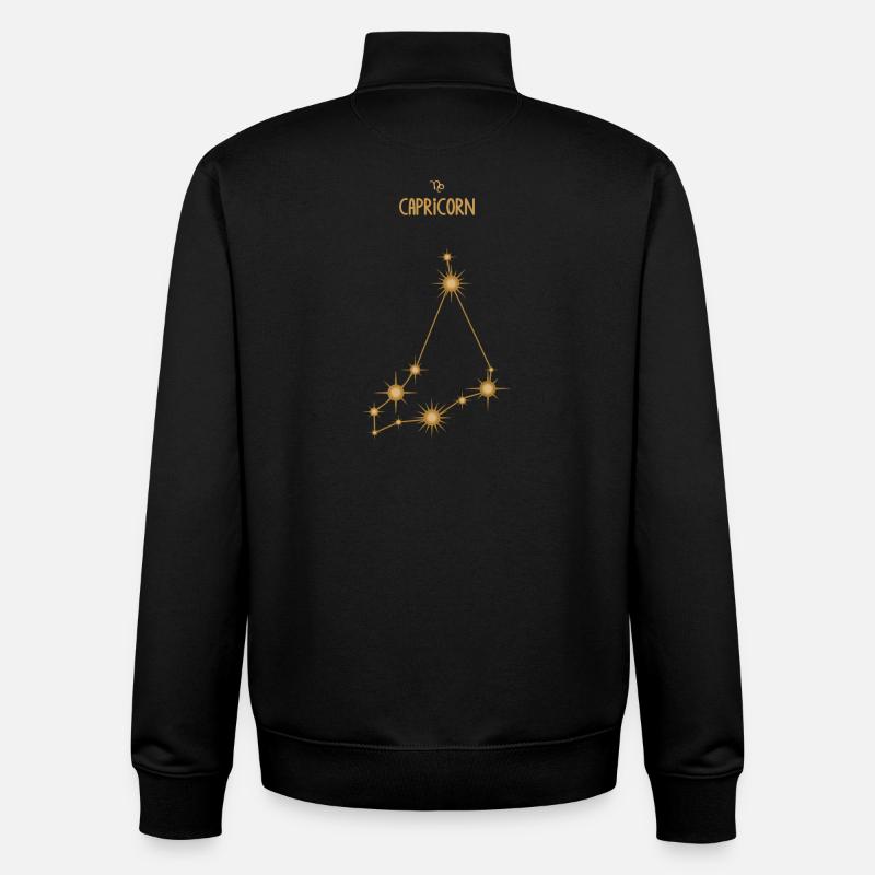 Steinbock Sternzeichen Sternbild Sternbild Golden - Unisex Organic Zip Sweatshirt von Stanley/Stella - Schwarz