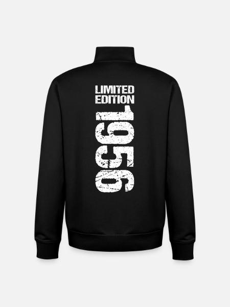 70th birthday 1956 - Unisex Organic Zip Sweatshirt by Stanley/Stella - black