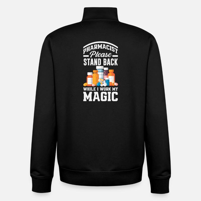 Pharmacien Technicien Pharmaceutique - Sweat zippé unisexe en coton bio Stanley/Stella - noir