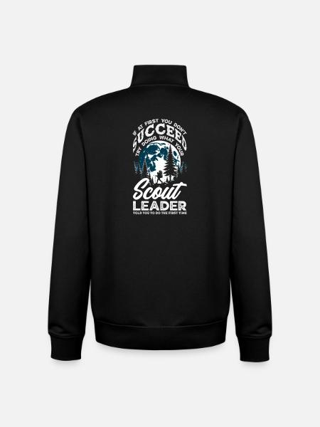Scouting Squad Leader Forest Camp - Unisex Organic Zip Sweatshirt by Stanley/Stella - black