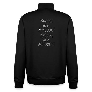 Hex-Farbcode Witz für Entwickler, Coder und Web... - Unisex Organic Zip Sweatshirt von Stanley/Stella - Schwarz - Hinten - AI Model Male 185 light (185cm)