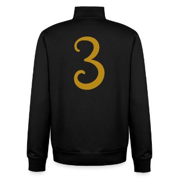 3 - Unisex Organic Zip Sweatshirt by Stanley/Stella - black - Back - AI Model Male 185 light (185cm)