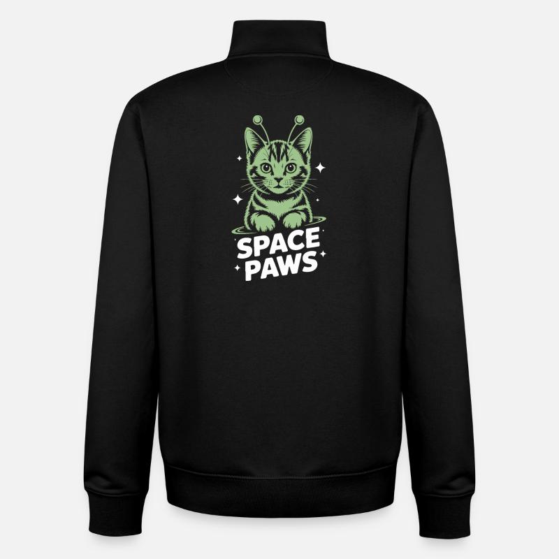 Space Cat Astral Paws - Unisex Organic Zip Sweatshirt by Stanley/Stella - black